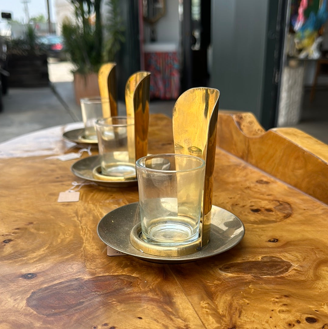 Flared Brass Votive- set of 3