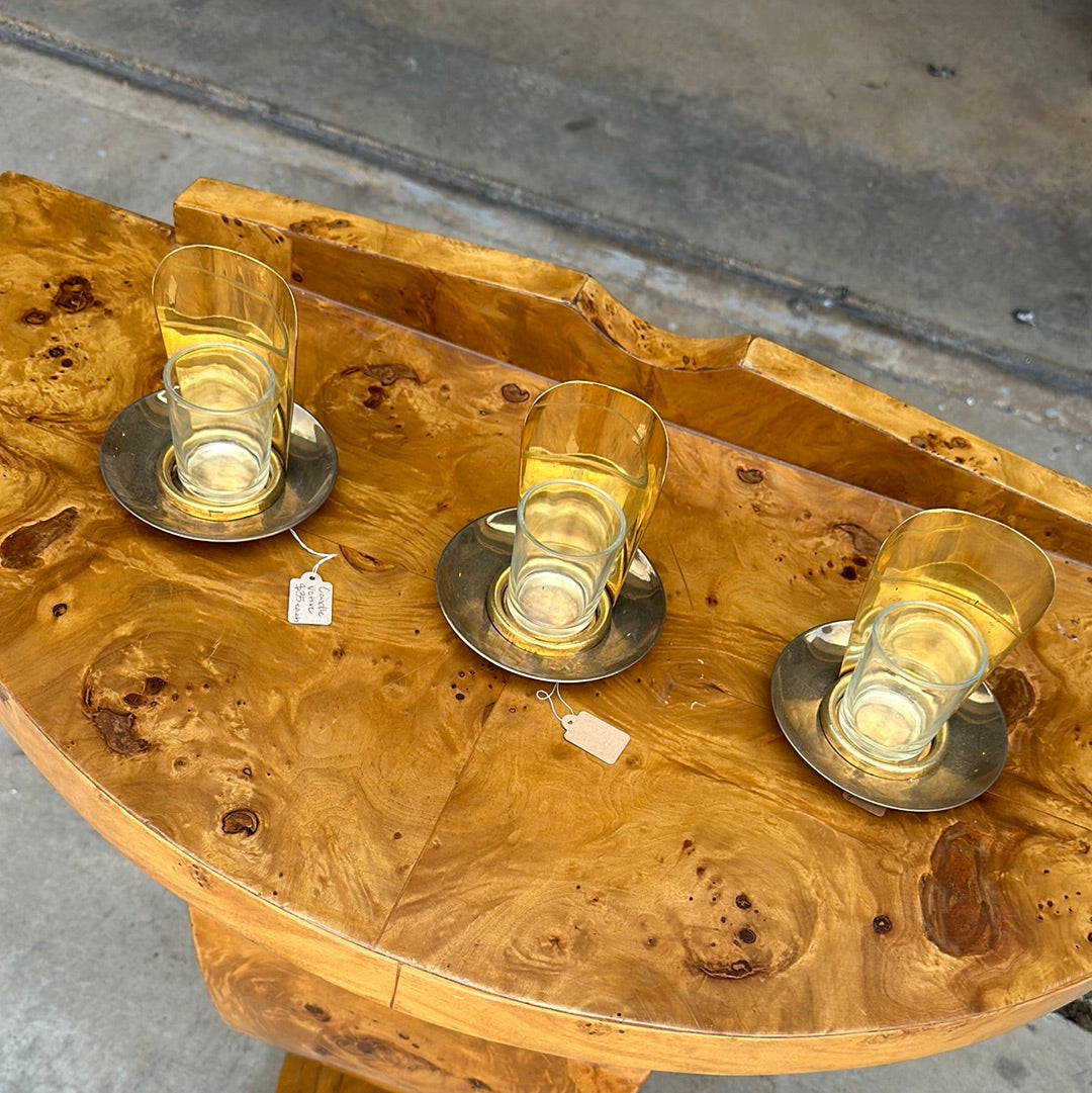 Flared Brass Votive- set of 3